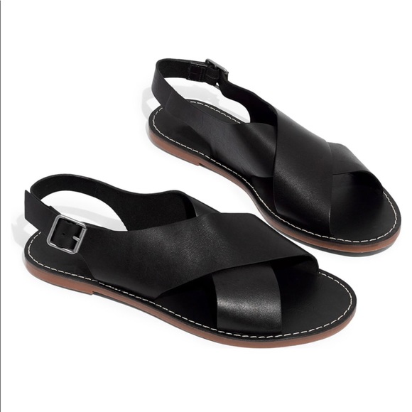 Madewell Shoes - NEW MADEWELL Crossover Boardwalk Sandals black 8.5